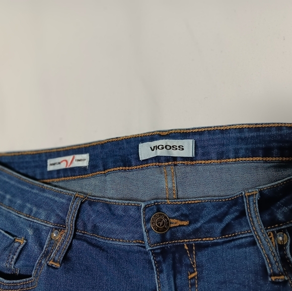 Vigoss Thompson Tomboy Dark wash, midrise Relaxed fit.  Size 14 - Picture 5 of 8